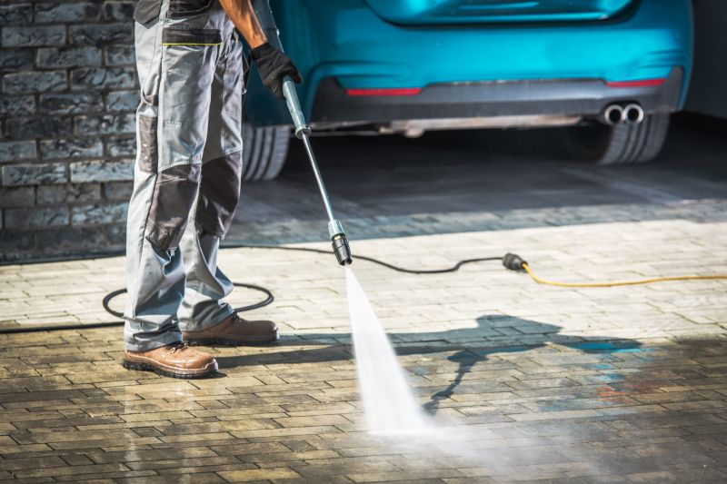 Power Washing a Driveway